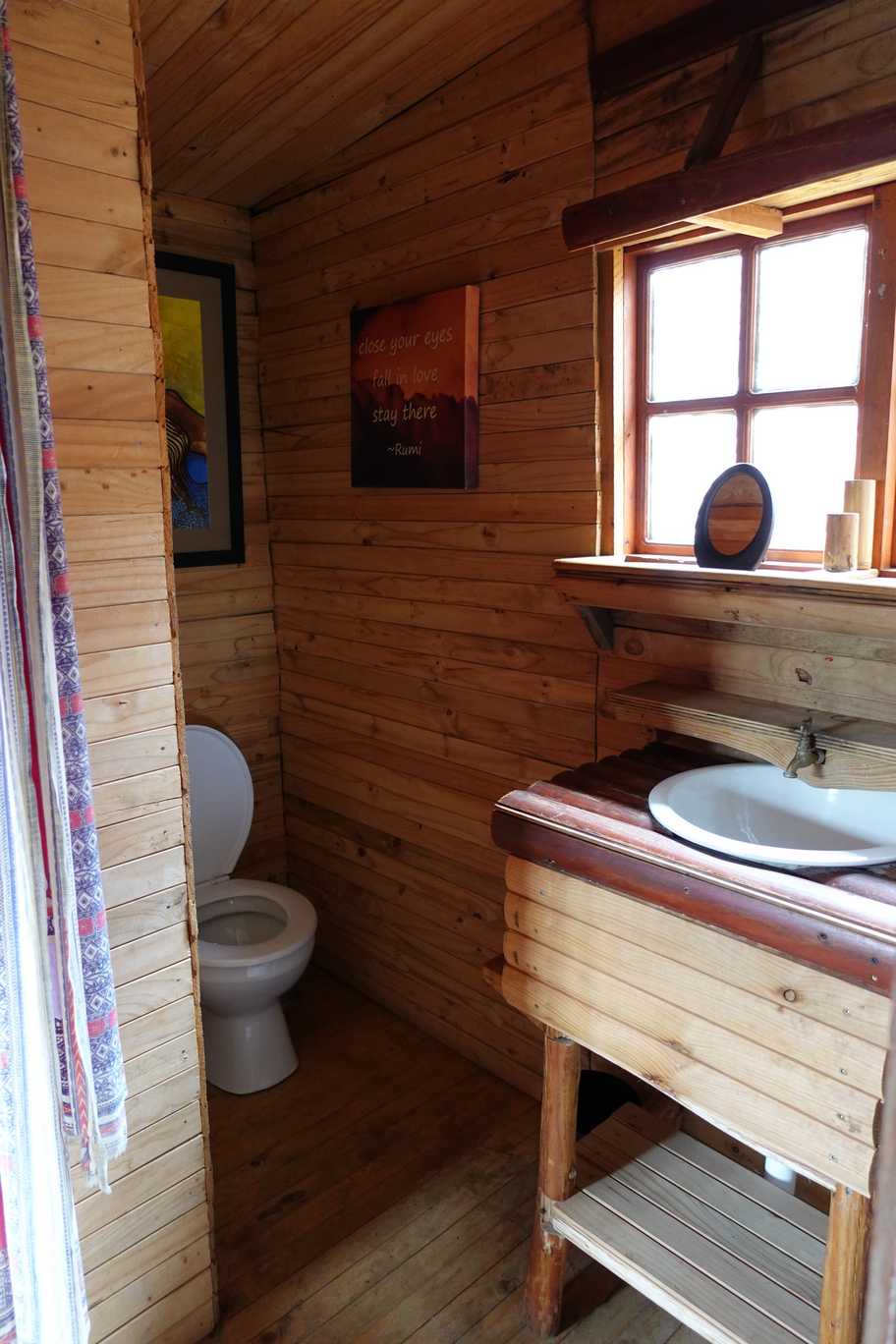 Eco cabin bathroom