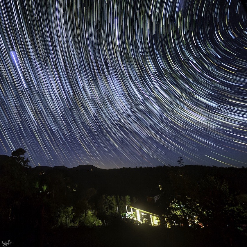 Star trails over Wild Fox Hill